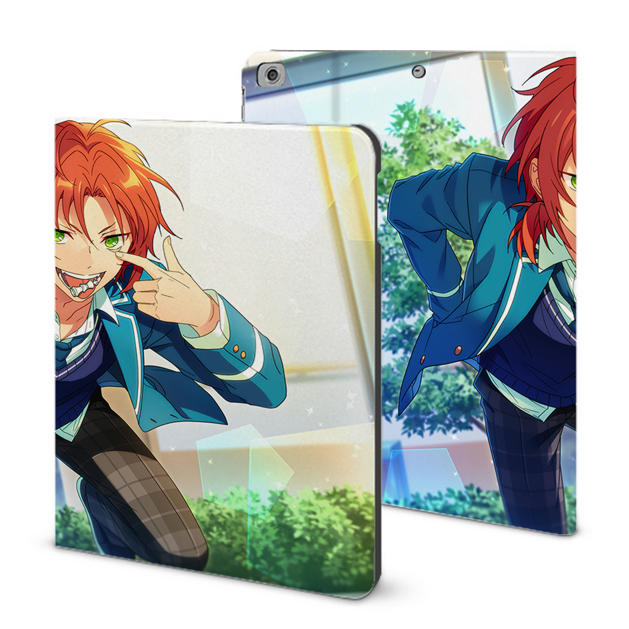（画像用） あんさんぶるスターズ! Ensemble Stars IPad ケース ブック型 PUレザー TPU 耐衝撃 軽量 薄型 ペン収納なし 全面保護 IPad 各モデル対応